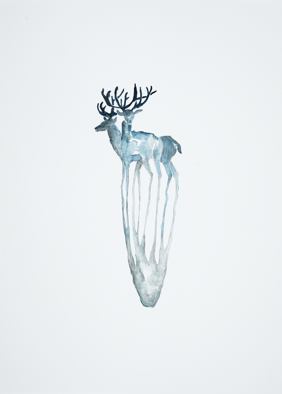 Aquarell, loop, 2024